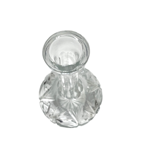 Vintage Cut Glass Decanter Pinwheel Hobstar Pattern - Picture 5 of 9